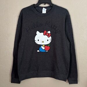 Hello Kitty Women’s Crew Neck Sweatshirt Dark Gray Medium
